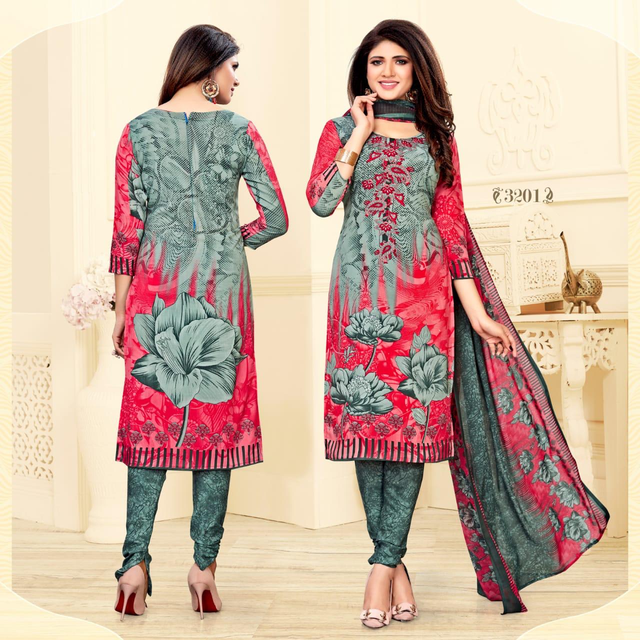 Kavya  Pure Crep Material   Tabby Silk Digital Print 